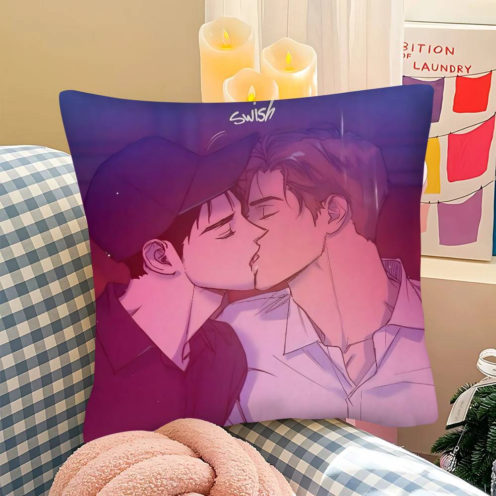 Anime S-Semantic Error Pillow Case Square Pillow Bedroom Sofa Leisure Comfort Cushion Car Living Room Home Decoration