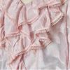 MAXZA Ruffle Lace V Neck Jacquard Chiffon Blouse Ze05qb002nh