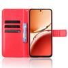 Flip Case for Oppo Reno 12FS / 12F, Crazy Horse Wallet, Red
