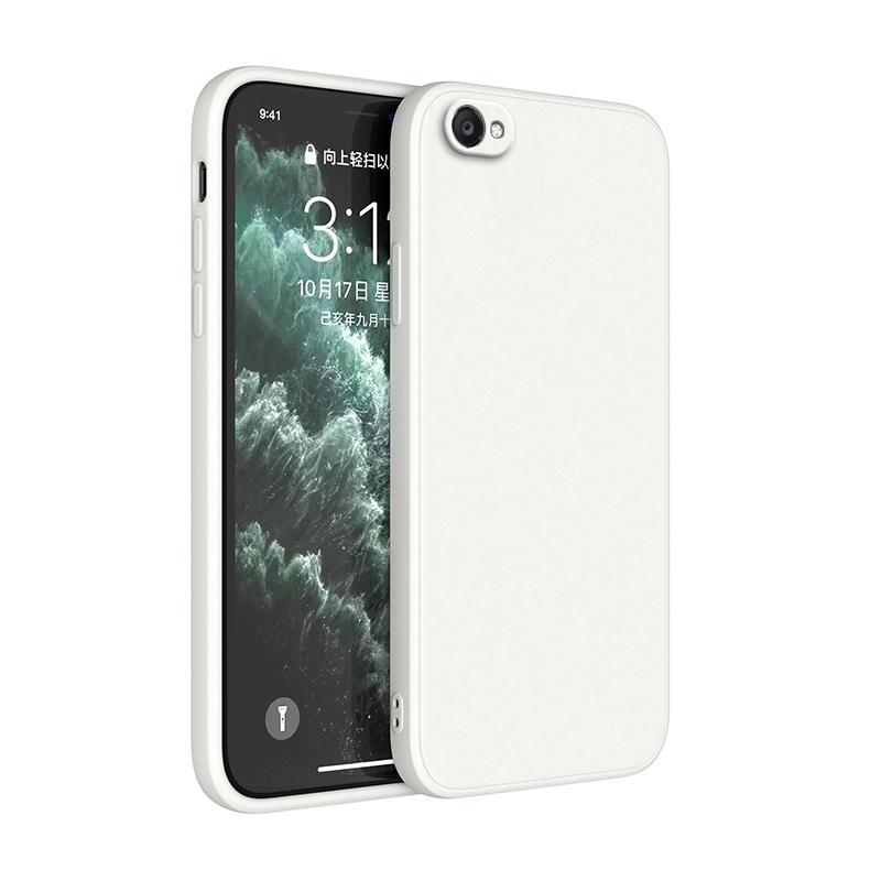 Custodia Morbida Quadrata in Silicone Liquido Per iphone 6 6s 7 8 Plus SE 2020 2022 Custodia per Telefono Quadrata Lusso Classico Funda