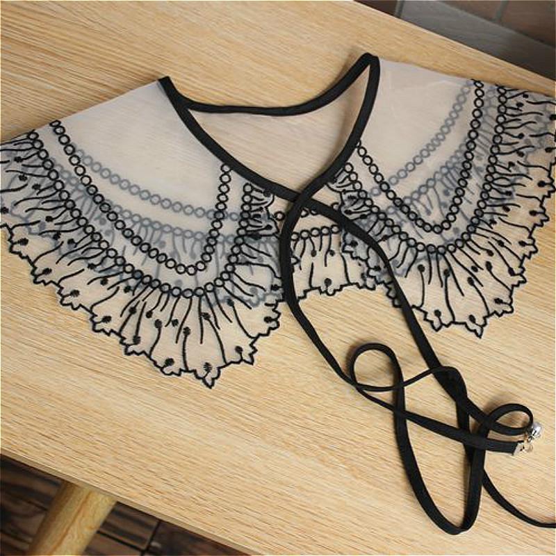 Nice Trendy Women Wild Lace Collar Travel Camping Shopping Beach Sunscreen Shawl Girl Personalized Decorative Accessories
