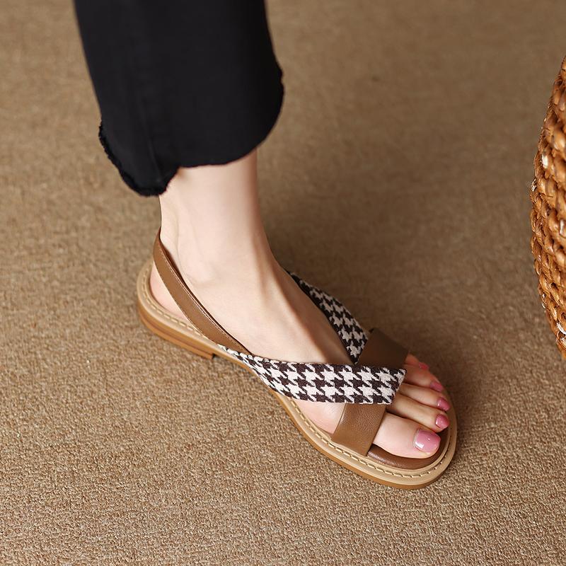 Fashion 2024 Summer Open Toe Women Sandals Flats Women Shoes Fashion Women Platform Shoes Flat with Gladiator Sandals Women