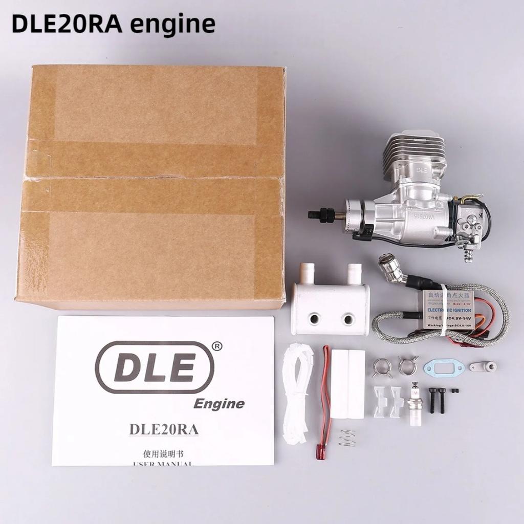 DLE20RA Engine 20cc Displacement Metal Single Cylinder Two Stroke Rear Exhaust Engine for Remote Controlled Airplane Toys