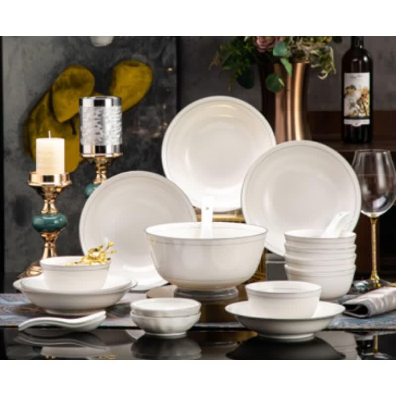 Aimoshi Warm Jade European Ceramic 22-Piece Dinnerware Set