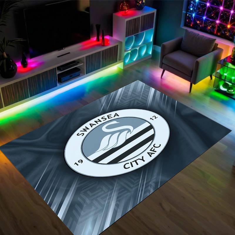 Swansea City Design Crystal Velvet Carpet Cozy Non?Slip Printed Rug For Bedroom Living Room Entrance