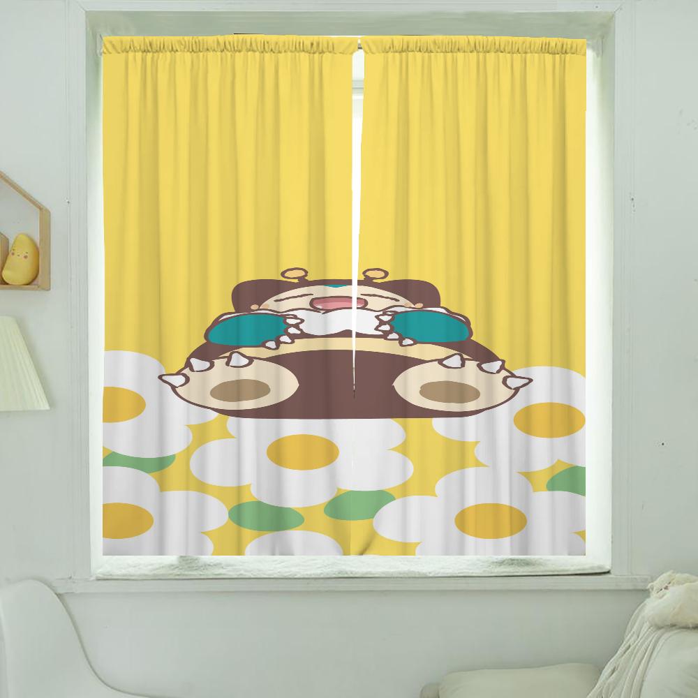 Bedroom Blackout Curtains for Doors Curtains for Living Room 2 Pieces Blackout Curtains Door Curtain P-pokemon-n Partition Shade