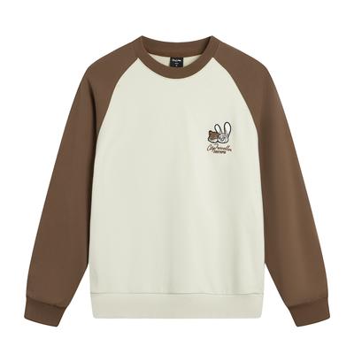 Li Ning Disney Collaboration Series Loose Fit Round Neck Embroidered Letter Sweatshirt Women Sweatshirt AWDV996-1