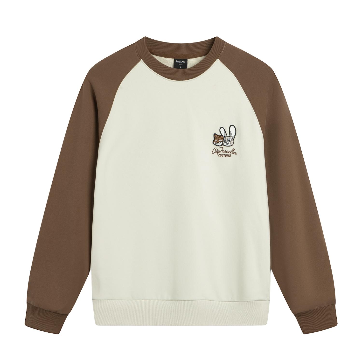 

Серия коллаборации Li Ning Disney Свитшот женский свободного кроя с круглым вырезом и вышитой надписью AWDV996-1 M