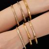 Light Luxury, High-end, Niche Geometric Fashion Zircon Bracelet, Stainless Steel Women's Bracelet Combination