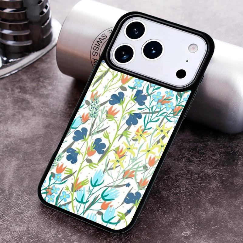 

Floral Pattern Flower Phone Case for iPhone 17 16 15 Pro Max Air 14 13 12 11 Plus Shockproof Cover iPhone 15 Pro Max
