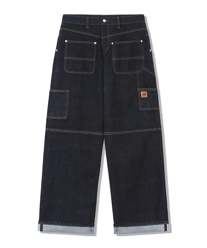 TRILLION Reverse Carpenter Selvedge Wide Denim Pants [Indigo]