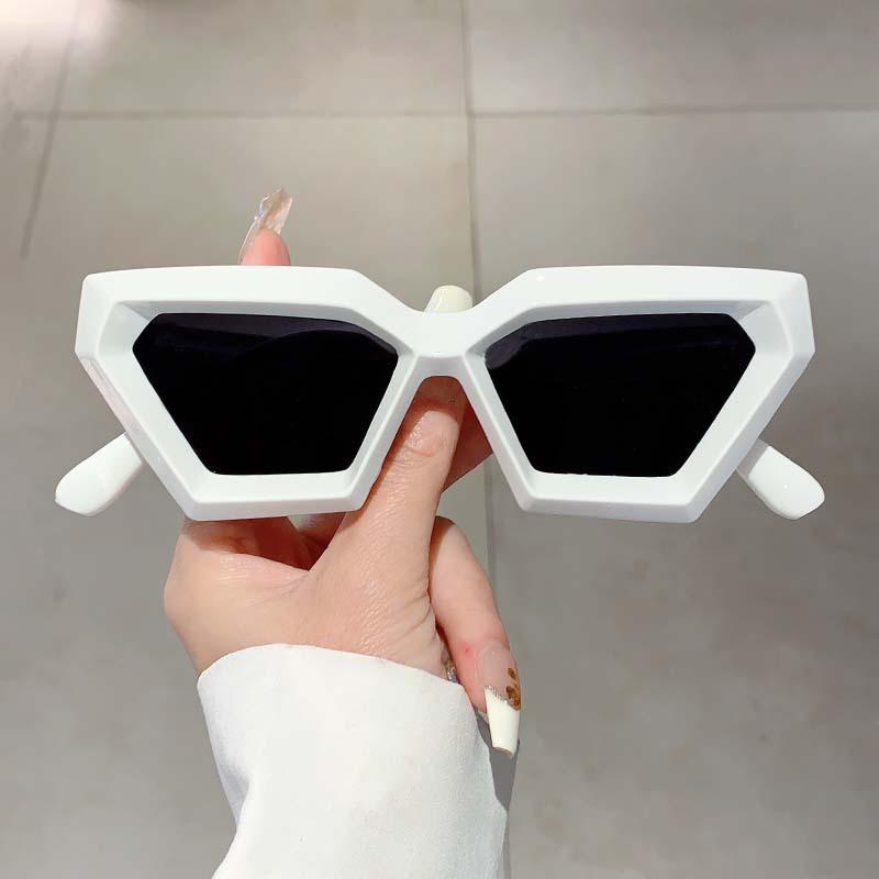 Personalized Diamond Thick Irregular Sunglasses Trend Cat Eye Women's Advanced Sunglasses UV400 Sun Protection Sunglasses