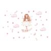 Rosa Mädchen Sternenwolke Prinzessin Selbstklebender Wandaufkleber Kinderzimmer Dekoration Aufkleber