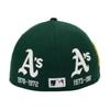 New Era 59FIFTY series Niu Yihua 26 new MLB Oakland Athletics sun visor slightly curved hat hard top NE5950 baseball cap Green Asian Version 7 1/8