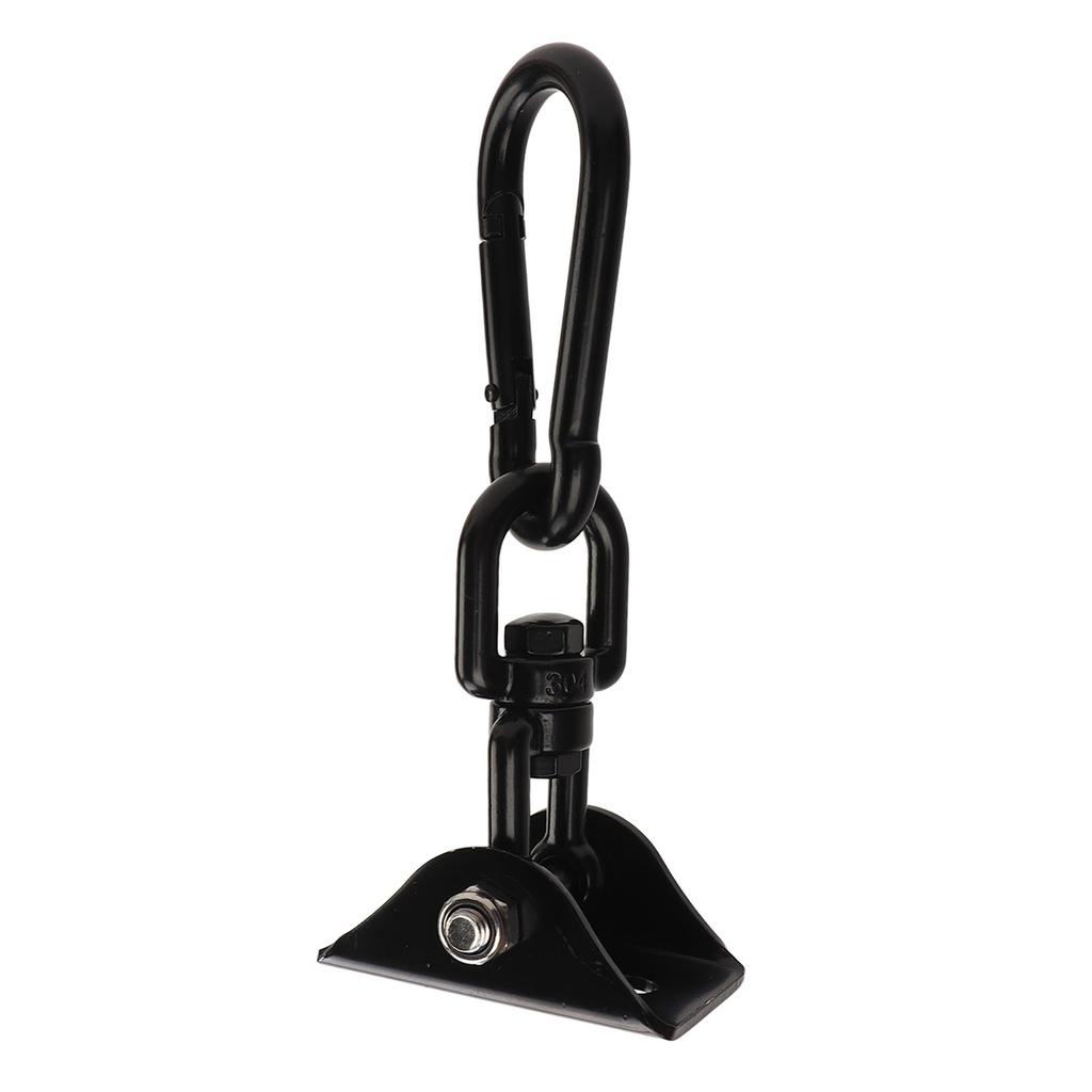 Hammock Hanging Hook Stainless Steel 360 Degree Rotate Strong Bearing Hammock Hanging Kit for Outdoor Use Black