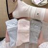 Embroidered Bow Mid-Calf Mesh Socks - Spring/Summer JK Academy Style