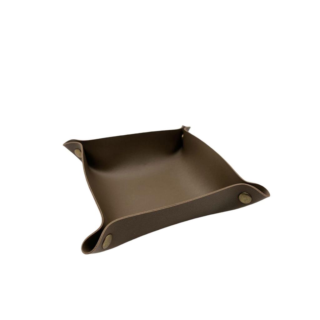 Nordic PU Leather Desktop Tray for Jewelry, Cosmetics, & Keys