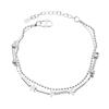 Elegant Silver Plated Bracelet Featuring Minimalist Korean Design And Playful Shark Elements For Fashion Forward Women