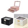 Jewelry Storage Box Pu Leather Large Capacity Organizer For Home And Travel
