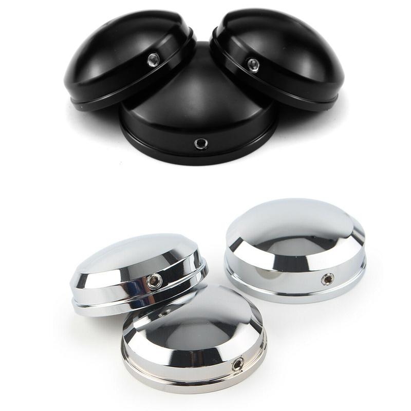 Motorcycle Front Upper Top Fork Stem Nut Caps Cover CNC Aluminum Chrome Black For Harley XL FXD FXDL FXDS FLSTC
