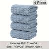 4-Pack Waffle Weave Super Soft Bath Towels, Ultra Absorbent Quick-Dry Microfiber Towels for Adults, Soft Textile & Travel Towels
