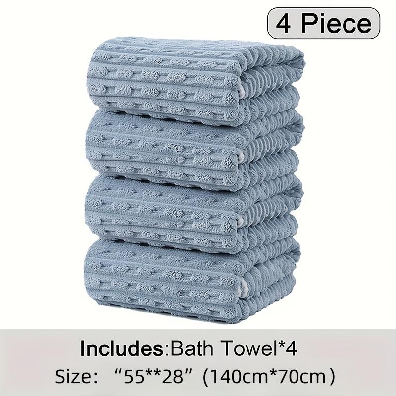 

4-Pack Waffle Weave Super Soft Bath Towels, Ultra Absorbent Quick-Dry Microfiber Towels for Adults, Soft Textile & Travel Towels 4pcs