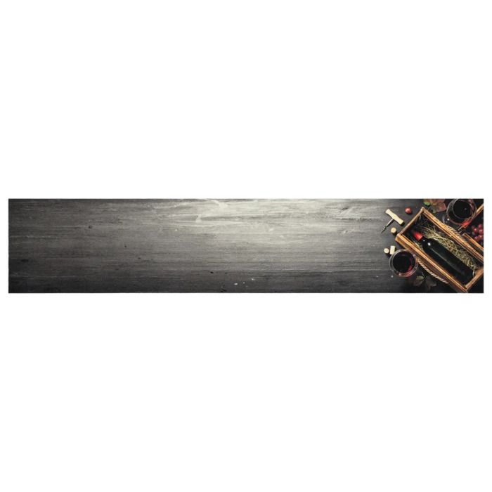 Tapis de cuisine - vidaXL - Bouteille de vin - 60x300 cm - Lavable - Velours
