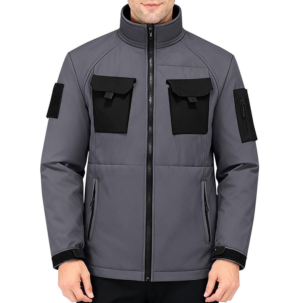 Men's Winter Colorblock Jackets Men's Fashion Trend Jackets Breathable Windproof Jackets Outdoor Sports Jackets