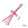 Colorful Cow Hand-woven Nylon Keychains Bag Decorative Car Fashion Accessories Woven Art Gift for Friend Bag Charm