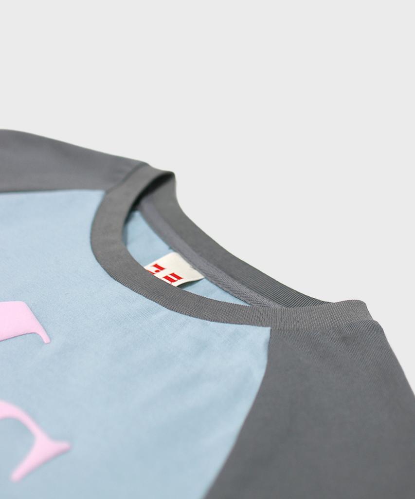 Maseumaluljeueopaeleol Typo Raglan Long Sleeve_Sky Blue