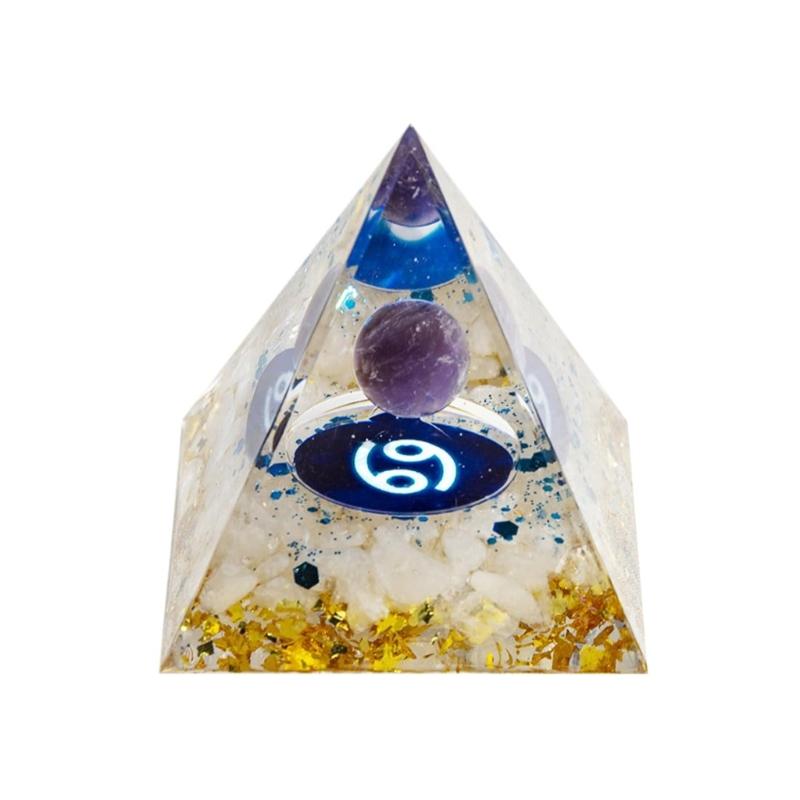 Zodiacs Orgone Pyramid Zodiacs Healings Crystals Stone Chakras Reiki Orgonite Crystals Pyramid Lucky Energys Home Decors