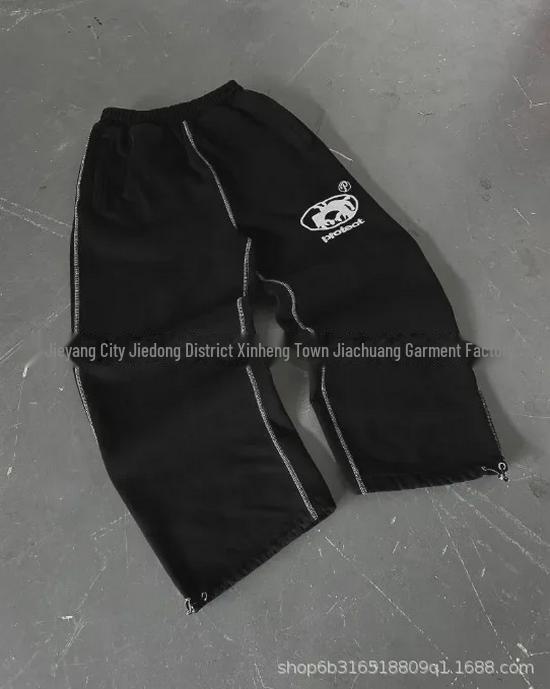 Letní retro pruhované volné rovné kalhoty s vysokým pasem pro muže i ženy 2024