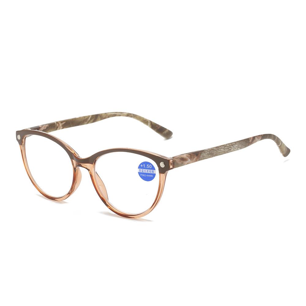 Fashion Reading Glasses Anti-Blue Light Women'S Comfortable Reading Glasses Round Reading Glasses