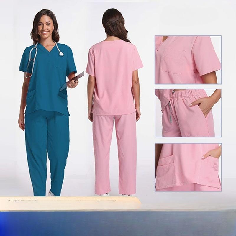 Women's Short Sleeve Scrub Top for Dental Operating Room – Nurse & Doctor Medical Workwear for Healthcare Staff