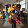 Naruto (Color Background)  Print Flannel Blanket, High quality Comfortable for All Seasons, Home Decor, Warmth and Comfort