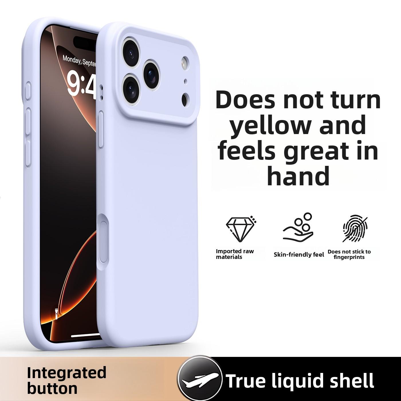 

Liquid Silicone Camera Lens Protection Phone Case for IPhone 17 Air 16 15 14 13 Pro Max Candy Color Shockproof Soft Back Cover iPhone17 фиолетовый