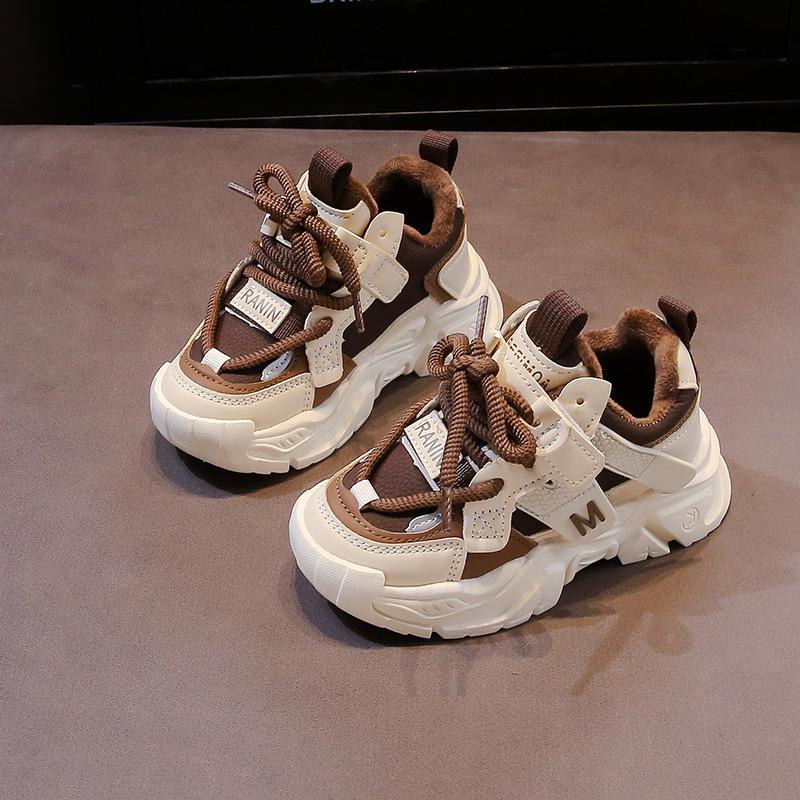 

Children s shoes leather sneakers waterproof 2025 autumn and winter classmates boys and girls shoes two cotton shoes baby shoes 23