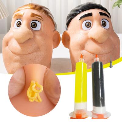 2 Stück Pickel Ausdrücken Spielzeug Füllfett DIY Stressabbau Pickel Gesicht Simulator Silikon Akne Nase Nachfüllfett Zubehör