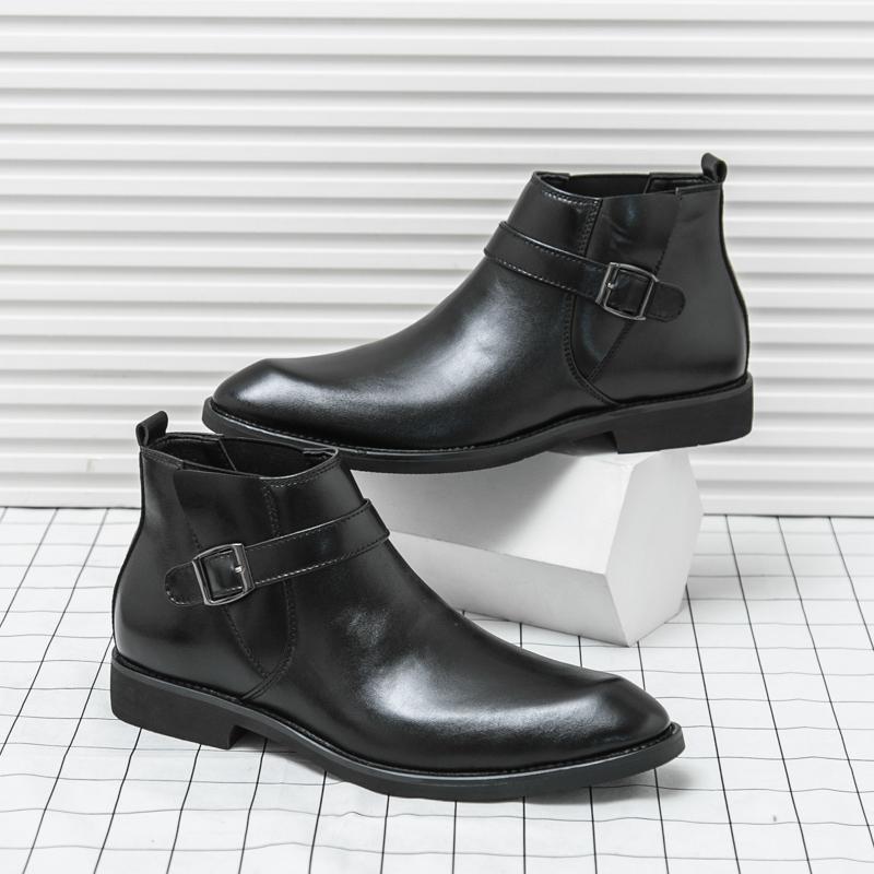 Retro Men Chelsea Boots Men Comfortable and Fashionable Leather Boots European Outdoor Training Brand Men Boots Sizes 38-46