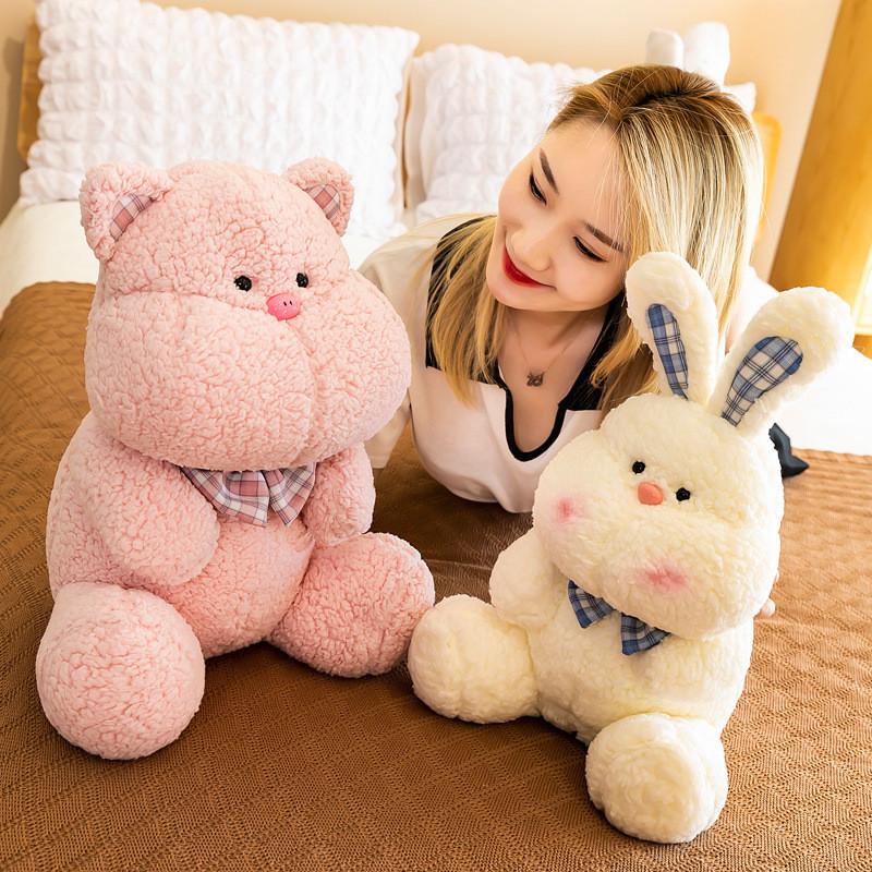 Stuffed Animal Plush Toys Rabbit Pig Bear Frog Tiger Birthday Gifts Decoration