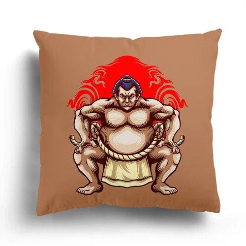 Bedroom Cushion Cover Cartoon Pillowcase Japanese Samurai  Character  Mask Living Room