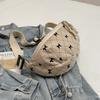 Korean Fashion Cute Bow Printing Girls Fanny Packs Adjustable Belt Ladies Casual Crossbody Shoulder Bags Streetwear Waist Bag