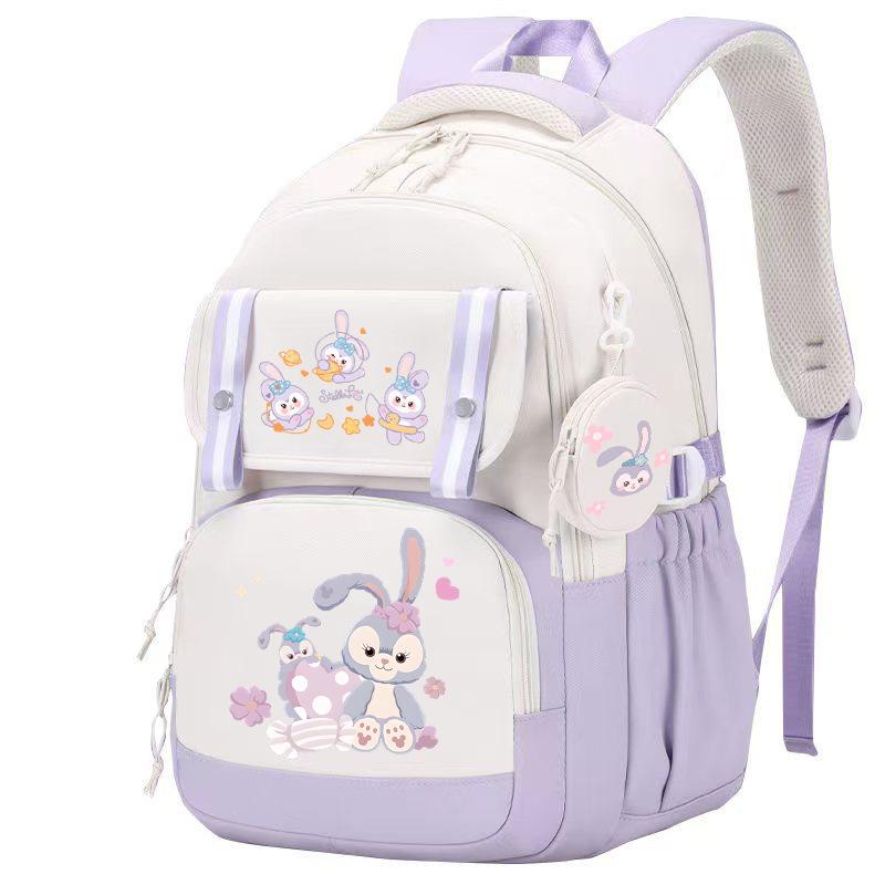 Campus Versatile Student School Bag Sweet Small Fresh Printed Backpack Macaron Color