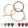 3 Set Acoustic Guitar Strings Steel Replacement 8Pcs Celluloid Picks for Performers Zxs0002