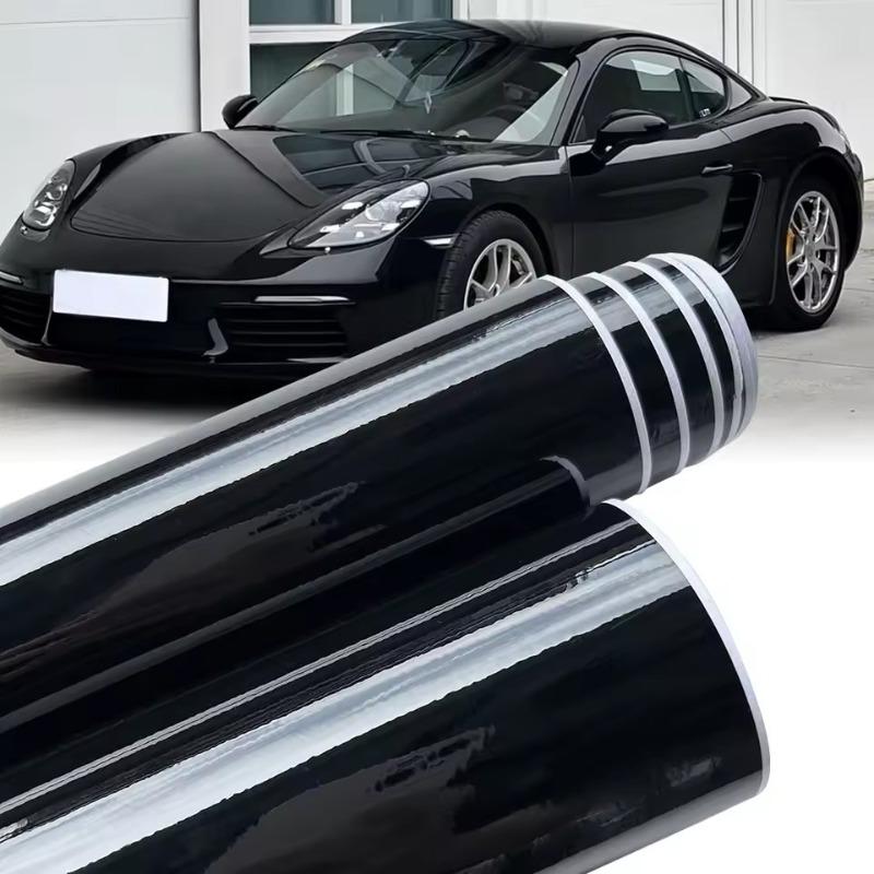 Auto Glänzend Schwarz Aufkleber Wasserdicht Luftablass DIY Aufkleber Auto auf der Motorhaube Klebevinyl für Auto Motorrad Karosserieaufkleber