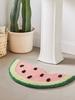 VIKAMA Cute Watermelon Bathroom Floor Mat Anti-Slip Water Absorbing Bathtub Foot Pad Bedroom Side Cushion Home Decoration