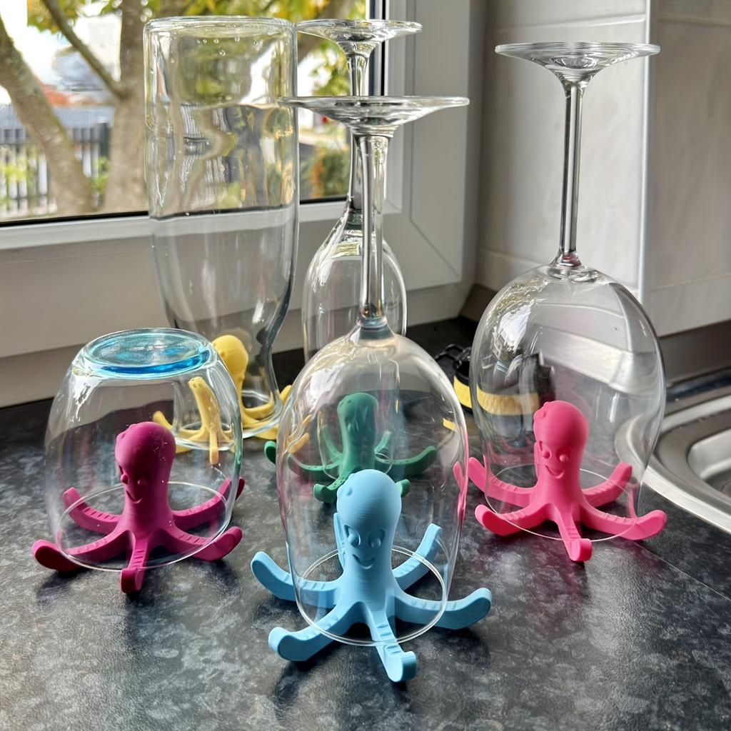 3D Printed Octopus Simulation Squid Water Bottle Shelf Drying Rack Home Decor 2026 New Year Gifts Crafts Figurines Miniatures