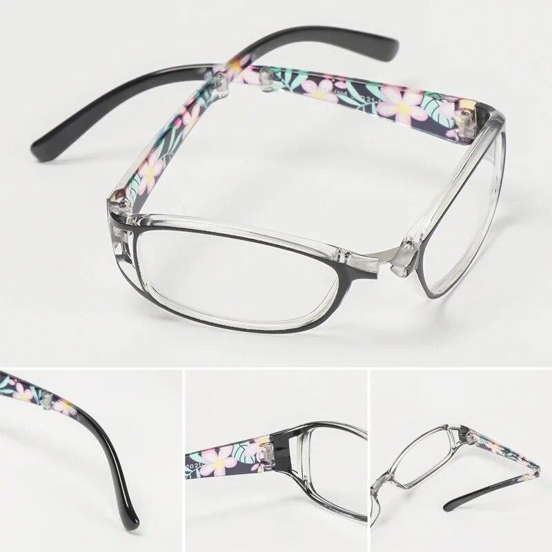 1Pc New Fashion Folding Reading Glasses Men Women Anti Blue Ray Anti-fatigue Full Frame Portable Eyeglasses