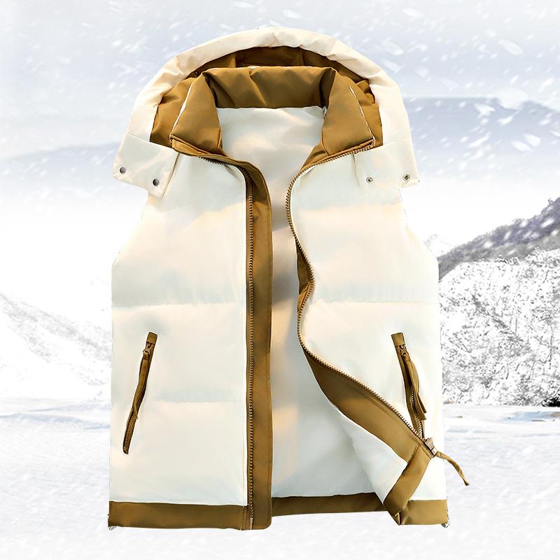 

Down Cotton Vest Spring, Autumn and Winter Loose Vest Vest Cotton Coat Jacket 4XL білий