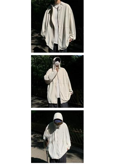 2026 Japanese Retro Striped Thin Breathable Hooded Sun Protection Jacket for Men and Women
